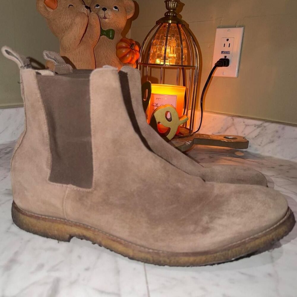 Allsaints Men's Grey and Tan Boots